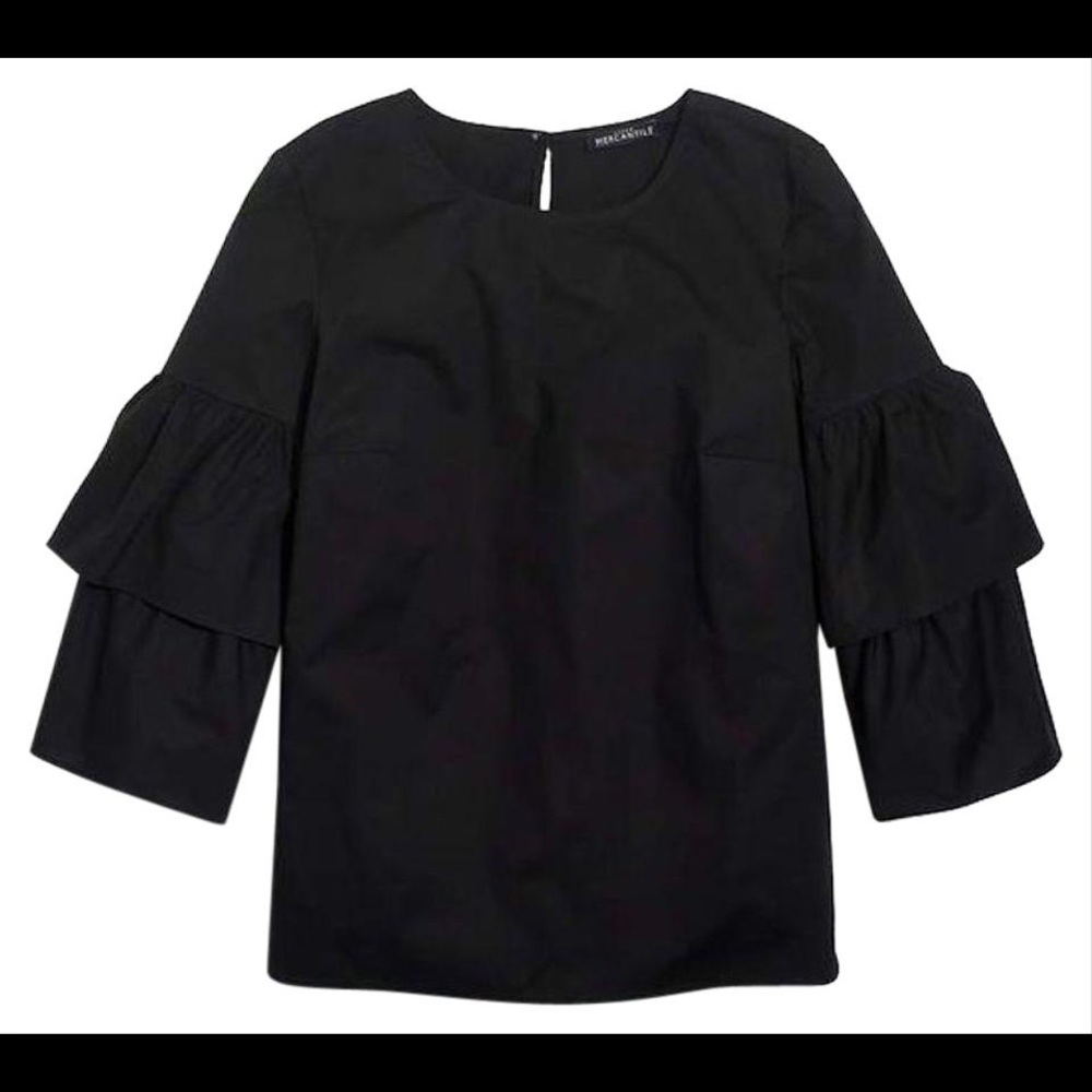 J. Crew Tiered Bell Sleeve Top Blouse Shirt